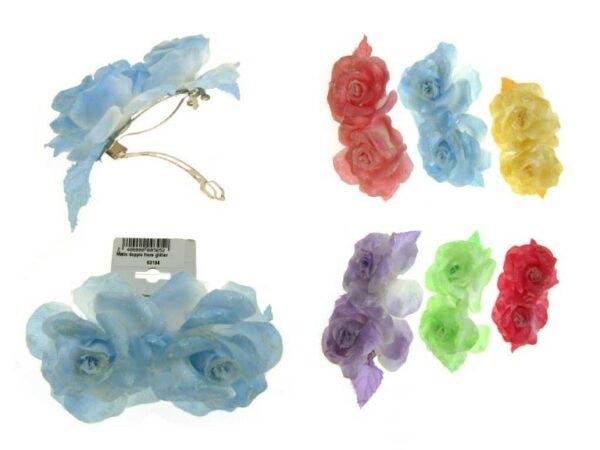 Matic doppio fiore glitter