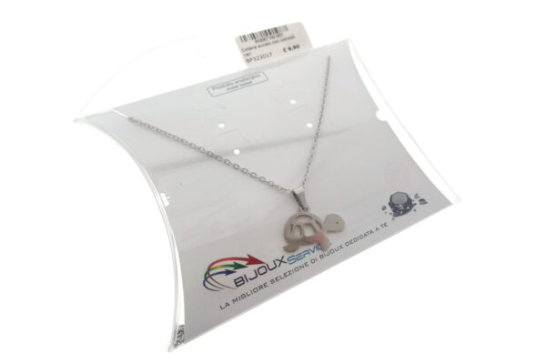 Collana acciaio con ciondoli vari - immagine 2