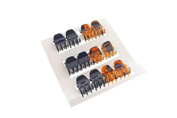 Pinzotto micro acrilico demy e nero mm. 8 card 12 pz.