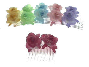 Fianchino doppio fiore glitter