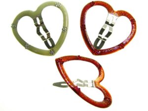 Clic clac cuore con glitter cm. 5