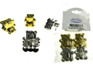 Pinzetta orso oro e argento blister pz. 4
