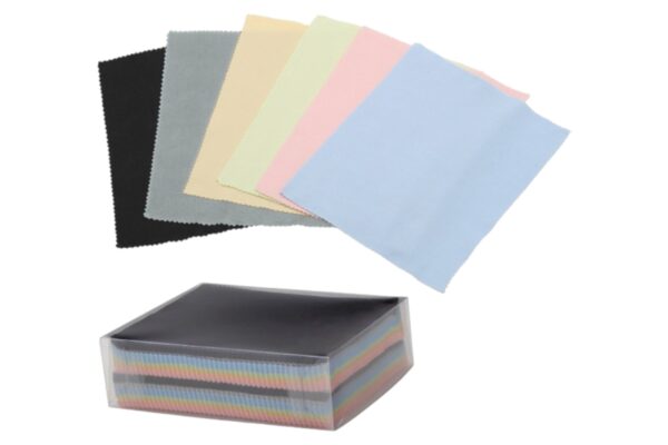 Conf. 100 pz. pannetti per pulizia filtri occhiali cm. 14,4x17,5
