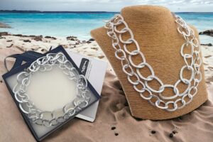 Collana 2 catene alluminio