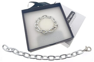 Bracciale catena alluminio maglia arrotondata