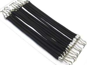 Elastico nero con uncini tubolare mm. 4 conf. pz. 12