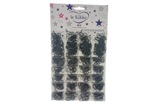 Elastici mini nero 100 PZ CARD 24 blister