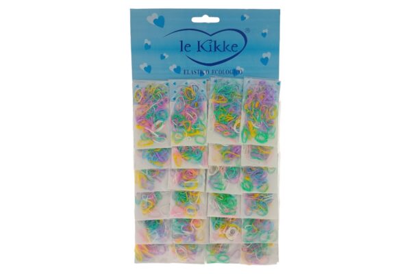 Elastici mini col. pastello 100 pz. CARD 24 blister