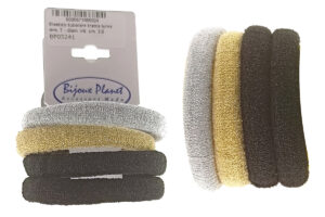 Elastico tubolare trama lurex mm. 9 - diam. int. cm.4 blister pz. 4