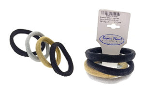 Elastico tessuto tubolare pz.4 trama lurex diam. 60 mm. blister