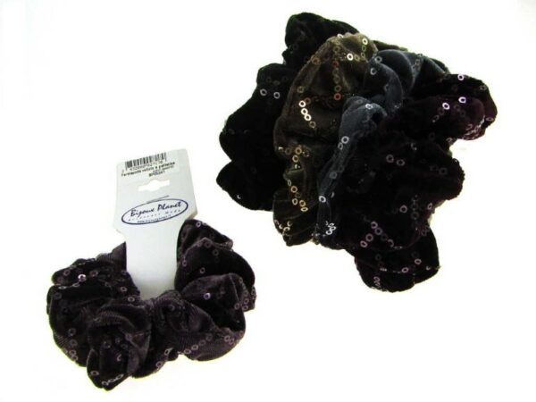 Fermacoda velluto e paillettes colori assortiti