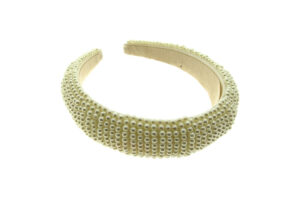 Cerchietto imbottito con perle cm. 3,50