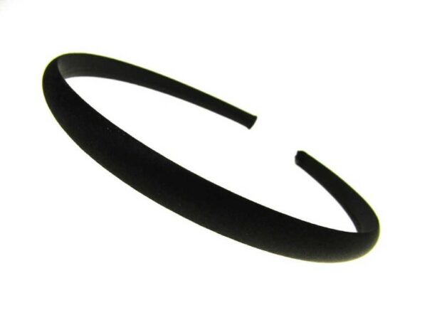 Cerchietto raso nero cm. 1