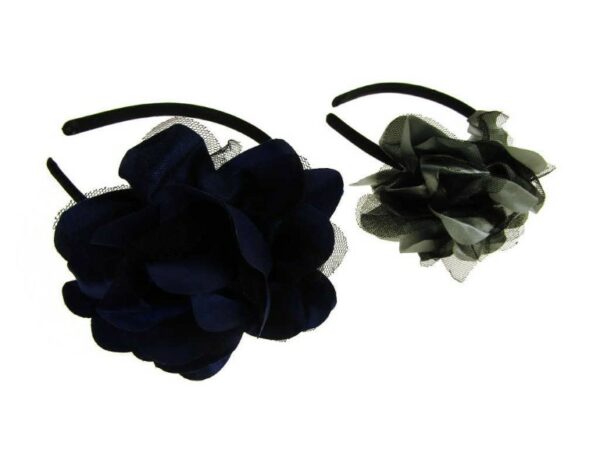 Cerchietto con rosa tessuto pizzo