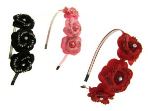 Cerchietto fiore e strass
