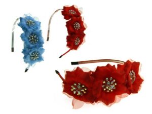 Cerchietto fiore e strass
