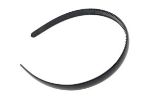 Cerchietto acrilico con dentini nero 12 mm.