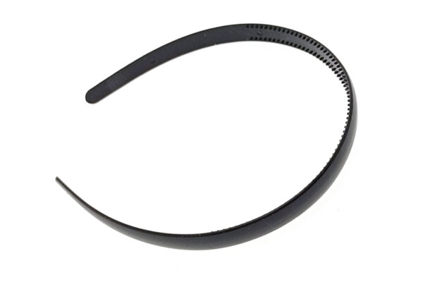Cerchietto acrilico con dentini nero 12 mm.