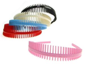 Cerchietto plastica colorato con dentini