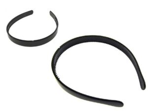 Cerchietto plastica nero cm. 1,5