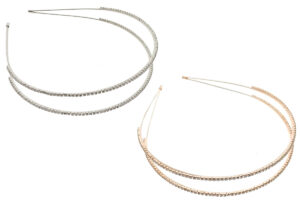 Cerchietto metallo 2 fili strass
