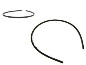 Cerchietto in plastica con dentini nero Larghezza mm. 4