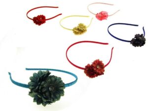 Cerchietto fiore e strass