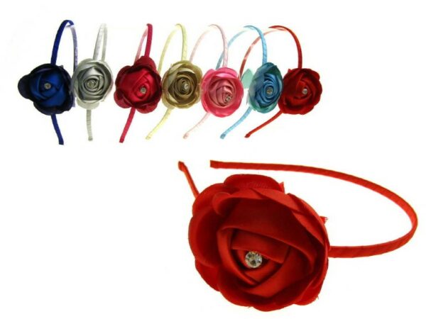 Cerchietto fiore e strass