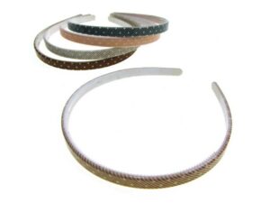 Cerchietto righine e pois plastica con dentini