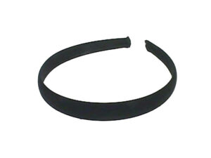 Cerchietto acrilico tessuto nero cm. 1,5