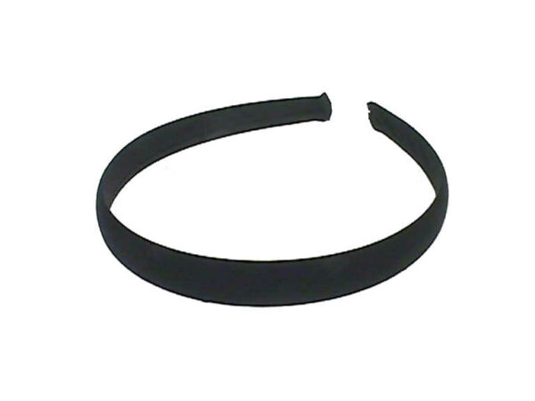 Cerchietto acrilico tessuto nero cm. 1,5