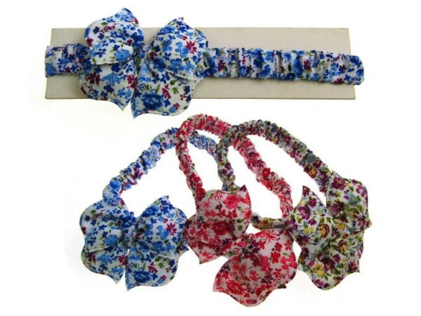 Fascia bimba fantasia floreale con fiocco