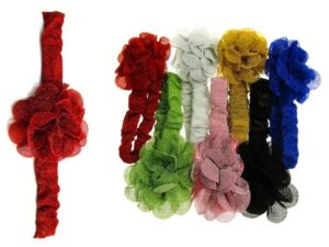 Fascia tessuto lurex con fiore