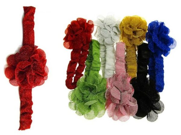 Fascia tessuto lurex con fiore