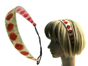 Fascia/cerchietto bianca con rose