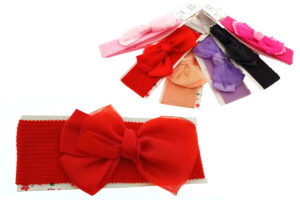 Fascia baby con fiocco raso e tulle