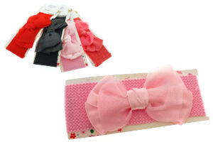 Fascia baby con fiocco raso e organza