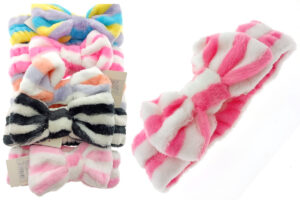 Fascia baby spugna righe con fiocco