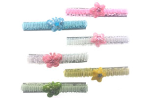 Fascia baby arricciata con farfalla e stella pois