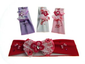 Fascia bimba fiocco farfalle e strass