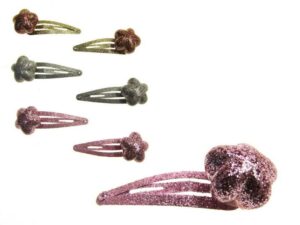 Clic clac con fiore glitter blister pz. 2