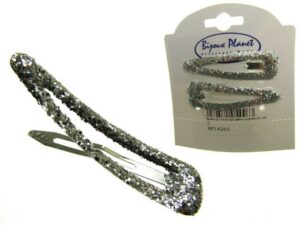 Clic clac glitter argento cm. 5,0 blister pz. 2