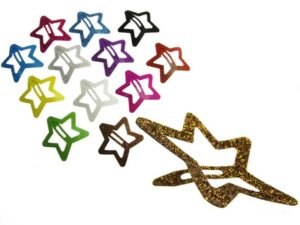 Clic clac stella metallo e glitter cm. 6