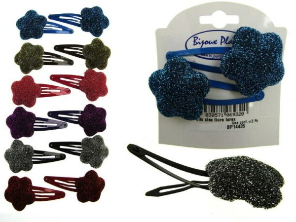 Clic clac fiore lurex blister pz. 2