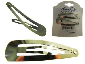 Clic clac metallo argentata cm. 5 blister pz. 2