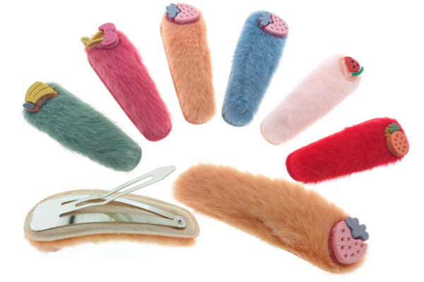 Clic clac cm. 8 rivestimento peluche con applicazione