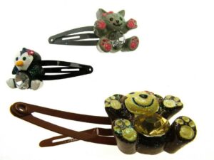 Clic clac gatto scimmia pinguino strass
