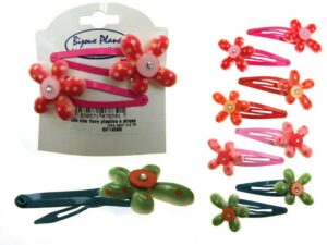 Clic clac fiore plastica e strass cm. 6.5 blister pz. 2