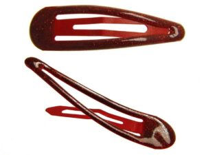 Clic clac rossa gommata glitter metallo cm. 7,0