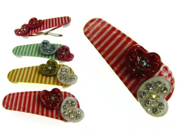 Clic clac cuori strass cm. 4.5